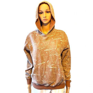 Supper Massive Hoodie Sweatshirt Soft Cozy Estatic Mushroom Print Pocket Women S